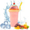 Nuangoo Slush Becher, Slushy Maker Becher, Silikon Squeeze Slush Becher, Wiederverwendbarer Slush Eisbecher mit 2-in-1-Strohhalm und Löffel, zum KnetenPinc Ice Cup DIY (Rosa)