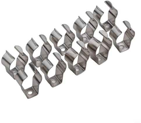 Robuste Federklemmen aus 304 Edelstahl, 10 Stück, für praktische Werkzeugaufbewahrungslösungen (18 mm)