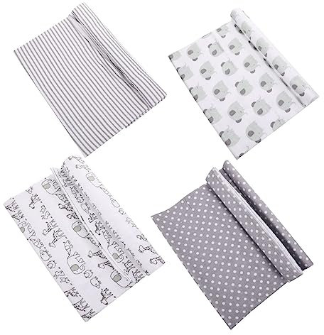 CIMAXIC 4-teiliges Wickeltuch Für Neugeborene Babydecke Wickeltuch Für Säuglinge Babyhandtuch