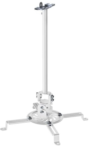 VIVO Universal Metal Drop Ceiling Projector Mount for Regular and Mini Projectors, Projection Bracket with Extending Arms, White, MOUNT-VP10DP