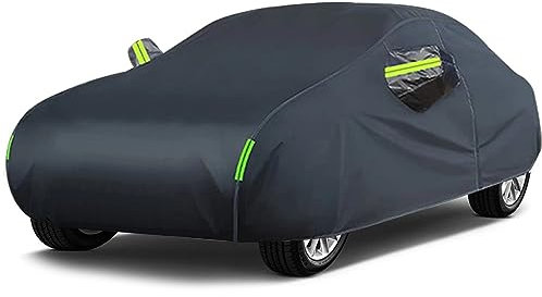 Autoabdeckung für 𝖵𝖶 Polo 4 9N,Abdeckplane Auto All Weather Schutz Atmungsaktiv Vollgarage Autoplane Wasserdicht Auto Abdeckung mit Baumwollfutter
