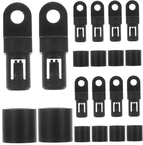 HONITANO 10pcs Nylon Elastic Cord Terminal Ends with Plastic Bungee Cord Hooks for Kayaks Canoes Boats Cargo Nets and Tie Down Straps