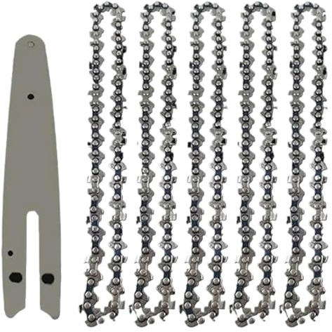 hcaioz Chaîne de tronçonneuse 6 for Mini-tronçonneuse, Mini-chaînes en Acier, tronçonneuses électriques, 37 nœuds, 18 Couteaux, Accessoire Rechange for chaîne dao.