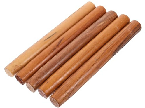 Veemoon 5pcs 30cm Hardwood Replacement Handles for Shovels and Axes, Wooden Garden Tool Shafts for Hoe and, Sturdy Rods for Outdoor Tool Repair and Upgrade