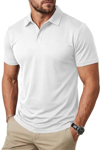 MAGCOMSEN Polo de golf à manches courtes pour homme - Pour l'été et le sport - Séchage rapide - Pour la randonnée