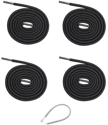 Snöre för joggingbyxor, 2 stycken snöre svart, justerbar dragsko för huvtröja sladd, 160 cm snöre med metalländar och dragnål, för joggingbyxor, byxor, byxor, tröjor, stövlar och skosnören