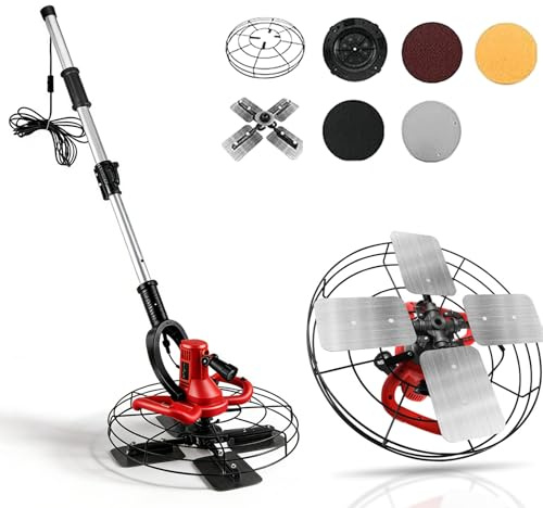 Frattazzatrice elettrica per calcestruzzo, frattazzatrice meccanica per calcestruzzo, levigatrice murale, 280-2800 giri/min, regolazione a 6 velocità, per finitura di intonaco, malta e cemento