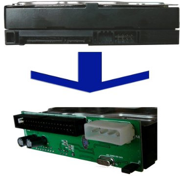 KALEA-INFORMATIQUE Adaptateur convertisseur SATA vers Nappe IDE avec Chipset JMICRON pour Relier Un périphérique SATA sur Un Port ATA