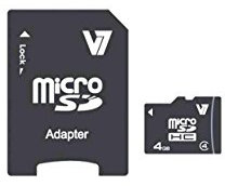 V7 VAMSDH4GCL4R-2E V7 4GB Micro SDHC Card Class 4 + Adapter