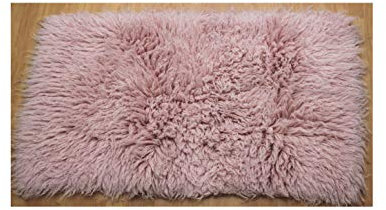 Rugs & Stuff Premium Shaggy Flokati Greek Rug Pastel Pink - 90 x 160cm - 2000gsm
