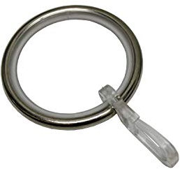 Gardinia Gardinenringe, Metall, Edelstahl-Optik, 3.25x4, 10, 30226