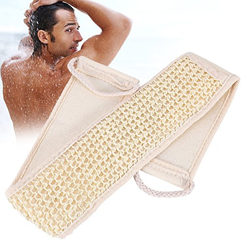 Massagegurt Rückenschrubber, Natürliche Luffa-Rückseite Gurt, Griff Bad Wash Dusche Massage Scrubber Body Haut Pflege, großer Auflagefläche zu entfernen abgestorbene Haut Akne Schwamm