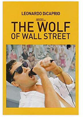 Filmposter The Wolf of Wall Street Leonardo DiCaprio 11, Leinwandbild, Wandkunst, Deko, Gemälde für Wohnzimmer, Schlafzimmer, Dekoration, 60 x 90 cm, ohne Rahmen