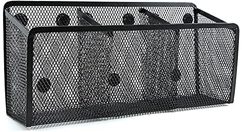 Magnetisch Stifthalter Netz,Magnet Korb, Magnetische Aufbewahrungskörbe, Mesh Marker Pen Holder, für Whiteboard, Kühlschrank, Büromateria (3 knoten)