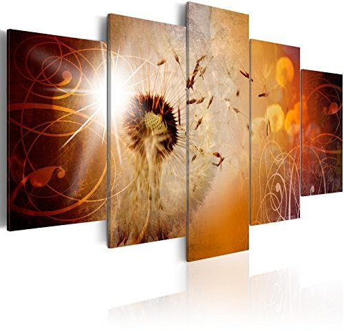 murando Acoustic Canvas Wall Art Abstract Flowers 200x100 cm / 79 x 39 picture with acoustic foam sound absorption print image Artwork 5 pcs room acoustics soundproofing b-A-0302-b-m
