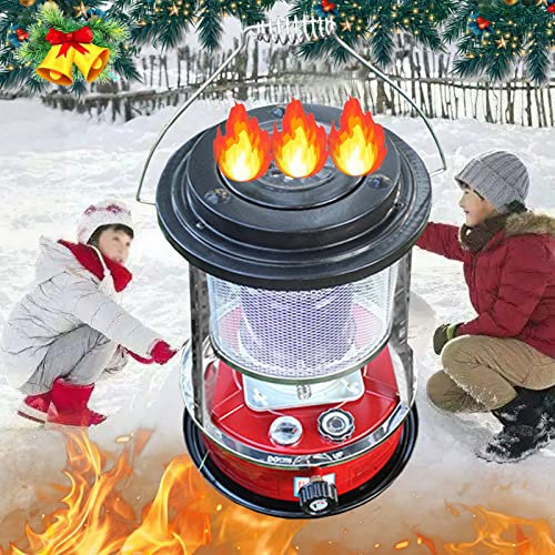 Petroleumofen for Innenräume mit Umfallschutzm,Petroliumheizer Outdoor Camping,Mobile Effizienter Petroleum Heizung Heizer,Heizung und Kochen 2in1,Geruchlos, geringer Energieverbrauch