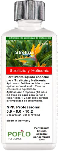 POFLO Fertilizante líquido prémium de la línea profesional para Strelitzia y Heliconia (250ml)
