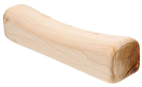 Cabilock Cedar Wood Cervical Pillow for Sauna Room Wear-resistant Neck Support 30x7x7.5cm Convenient Lumbar Pillow for Daily Use