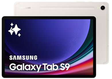 Samsung Galaxy Tab S9 WiFi Android Tablet, 128GB Storage, S Pen Included, Unlocked, Beige, 3 Year Samsung Extended Warranty (UK Version)