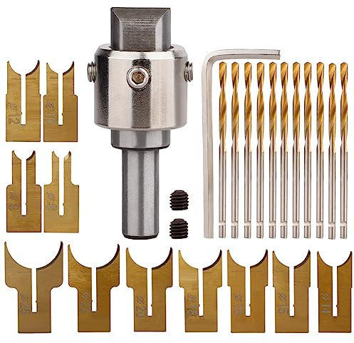 Cuchillas de 6-25 Mm Broca de Anillo de Madera Fabricante de Anillos de Madera Broca de Cuentas de Madera de Acero para la Fabricación de Anillos de Bricolaje, Kit de Herramientas para Trabajar(#3)