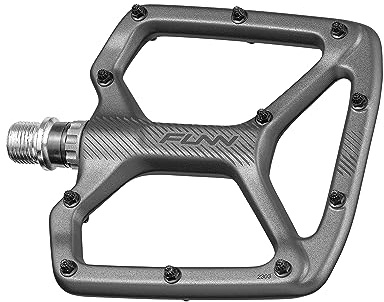 Funn Python Flat Pedale BMX MTB, breite Plattform, CrMo Achse | CNC 6061 Alu, flaches Profil, 44 wechselbare Metall-Pins, für Downhill, Enduro, Dirt Jump und BMX