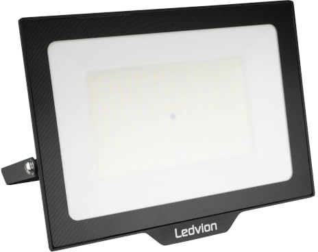 Ledvion LED Strahler, Inkl. 0.5M Kabel, 150 Watt Osram LED Strahler, 6000K Weitstrahl, 18000 Lumen Arbeitslicht, Außen Strahler IP65 wasserdicht, Strahler mit Schnellkupplung | Mit Anschlusskabel fuer schnelle Montage an Fassade Garage Garten und Werkstatt