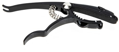 Gitarren Capo in Schwarzer Legierung, Leicht und Einfach | Gitarrenstimmclip für Gitarre und Ukulele, Kreatives Leoparden Design, für Anfänger und Erfahrene