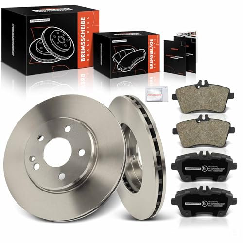 Frankberg Bremsensatz inkl. 2x Bremsscheiben + 4x Bremsbeläge Vorne Kompatibel mit A-Klasse W169 A 200 CDi A 200 Turbo E-CELL Replace# 1694200820,1694201220