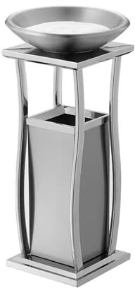 ZXFIYTBH Outdoor-Aschenbecher für Zigaretten Edelstahl-Mülleimer, Aschenbecher, Marmor, Hotellobby, Einkaufszentrum, Aufzug, Eingang, Ktv, kommerzieller Mülleimer Zigarettenentsorger (Color : B)