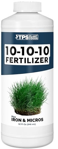Liquid 10-10-10 Fertilizer for Lawn and Garden – Plant Food for Balanced Nutrition, Greener Growth & Stronger Root Development, 32 oz