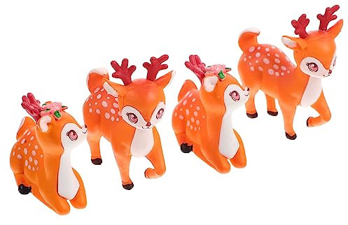 MUSISALY Hirsch Figur Aus PVC Cartoon-hirschstatue Dekoration Für Blumentopf Oder Schreibtisch Robust Und Filigran