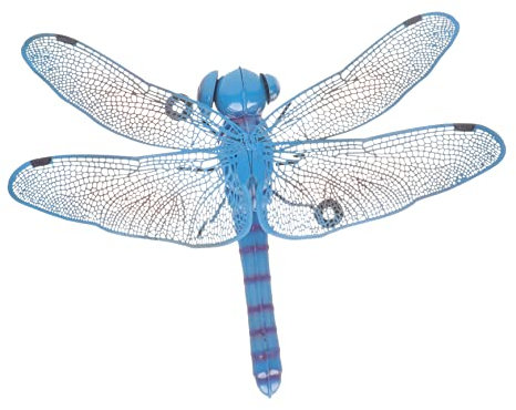 Cabilock Metal Dragonfly Wall Decoration Blue Iron Craft Home Wall Art Decoration for Garden Fence Indoor Outdoor Use