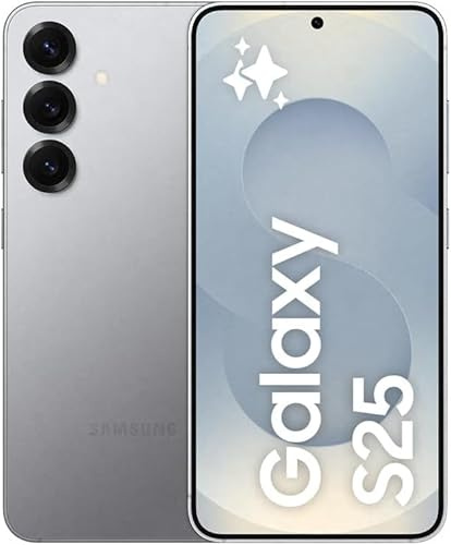 Samsung Galaxy S25 AI Smartphone med Galaxy AI, inget kontrakt, mobiltelefon med Android, 12 GB RAM, 128 GB minne, 50 MP-kamera, silverskugga, 3 års tillverkargaranti [Exklusivt på Amazon]