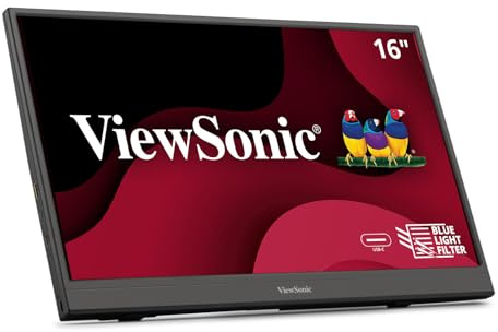 ViewSonic VA1653-15.6 Portable 1080p IPS Monitor with USB C and mini-HDMI