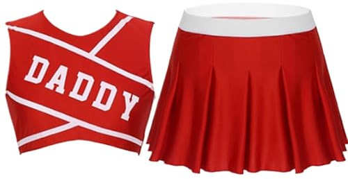 Cheerleader Outfit, Fashionable Cheerleader Lingerie Sexy Cheer Outfit, Comfortable Women Cheerleader Uniform For Christmas, Halloween, Mother's Day, Valentine's Day