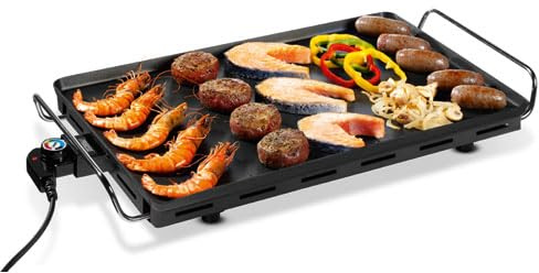 VoltShine Piastra per grigliare 36 x 60 cm, antiaderente, facile da pulire, ideale per grigliare carne, verdure e preparare fast food.
