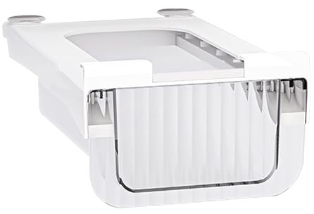 Fridge Organizer Bins, Stackable Refrigerator Storage, 10.63x9.45x3.94 in Space Saving Drawer Bin, Sturdy & BPA Container, Clear Fridge Drawers for Kitchen, Bathroom, Studio