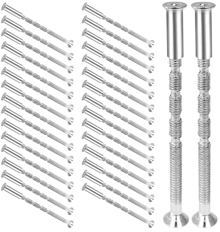 32 juegos de tornillos de conexión M4, tornillos de mangueta para tiradores de puerta y conectores de muebles