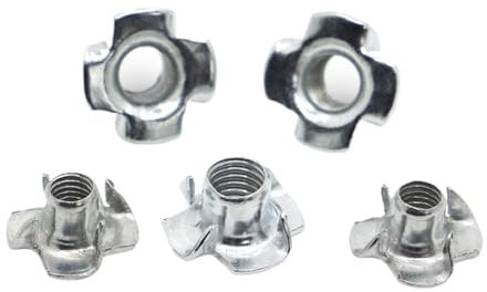 Dado a T a 4 punte, Dado a T a quattro griffe, argento, misure multiple, confezione da 20(M5 20pcs)