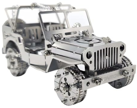 Funwetrike 3D Metall Puzzles für Erwachsene, Luxus Off-Road SUV Auto Modell Bausatz zu Bauen für Männer Frauen Geburtstag Geschenke