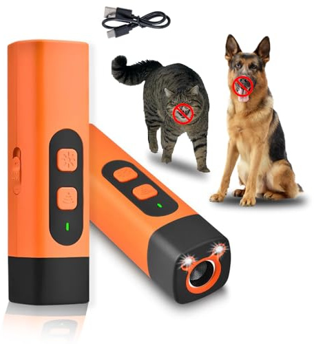 PASLFC Antibell Ultraschall Gerät Hunde, Hundeabwehr Ultraschall, Anti Bell Gerät Hunde, Dreigang-Frequenzumwandlung, Anti Bell Ultraschall, Ultraschall Hundegebell, Antibell für Hunde (Einzelkern)
