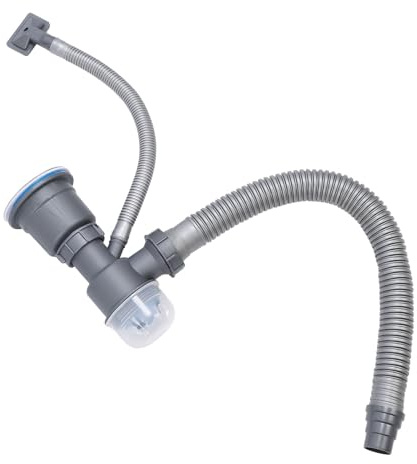 TOPINCN Kit de Desagüe de Manguera de Fregadero de Cocina, Acero Inoxidable, Kit de Tubería de Drenaje de Fregadero de Cocina Doble de Gran Capacidad para Uso Familiar