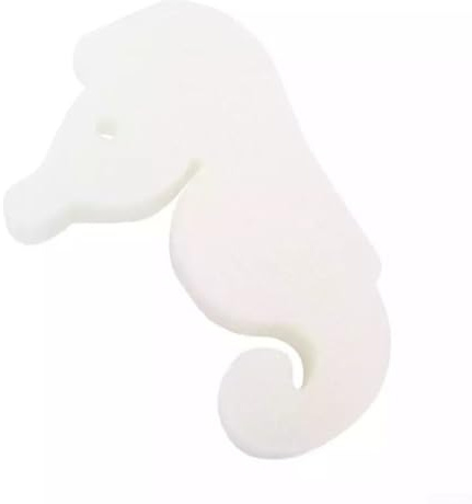 Yuanpgky Lot de 16 éponges filtrantes absorbantes en forme d'hippocampe pour piscine, spa et aquarium Blanc 12 x 8 cm