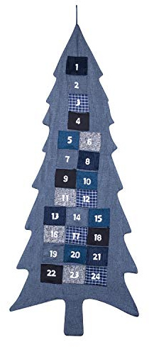 XXL Adventskalender zum Befüllen Weihnachtsbaum aus Stoff zum Aufhängen Weihnachten, Weihnachtskalender DIY von pajoma