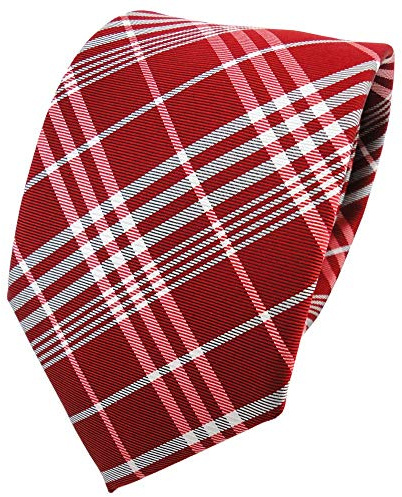 TigerTie Designer Seidenkrawatte in kariert - Binderbreite 8 cm