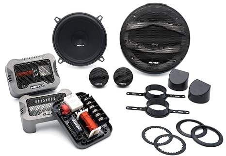 Hertz MPK 130 2-Wege-Komponentensystem 130 mm, 200 W | Hochtöner 29 mm, inkl. Frequenzweiche, 5 Zoll, 100 W RMS, 4 Ohm, 91 dB, inkl. Grills