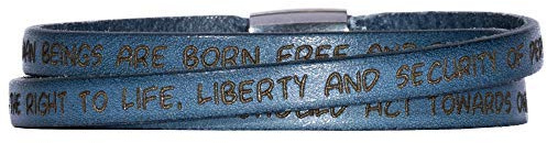 GILARDY Human Rights Leder-Armband BR1 Gravur Menschenrechte