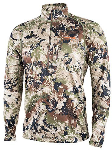 Sitka Gear Core Chemise de Chasse à Manches Longues Zip-T pour Homme, Poids Moyen, Taille L