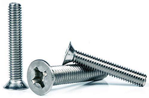 M3 (3mm x 30mm) Phillips Countersunk Machine Screws Flat Head Steel (Pack of 20) G07-08BCD