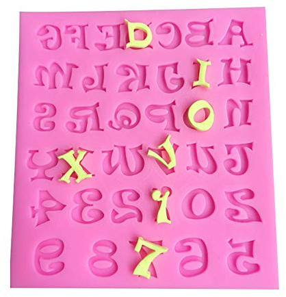 BLUGUL Buchstabe Zahl Silikon Formen, Schokoladenform, Fondant Formen, Backform